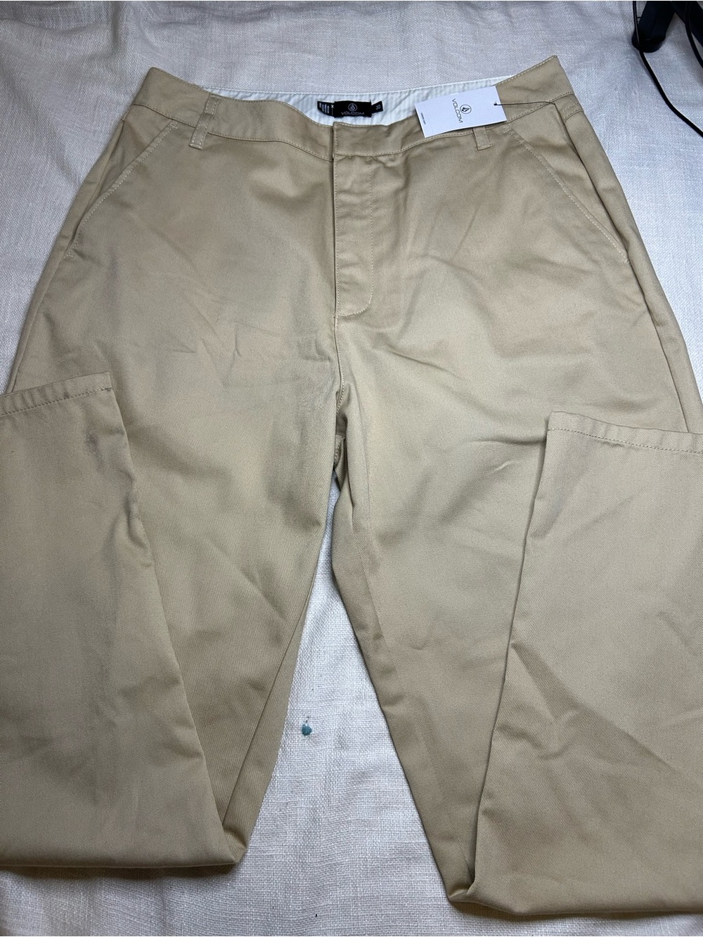 Volcom Men's Khaki Work Chinos - Light Tan